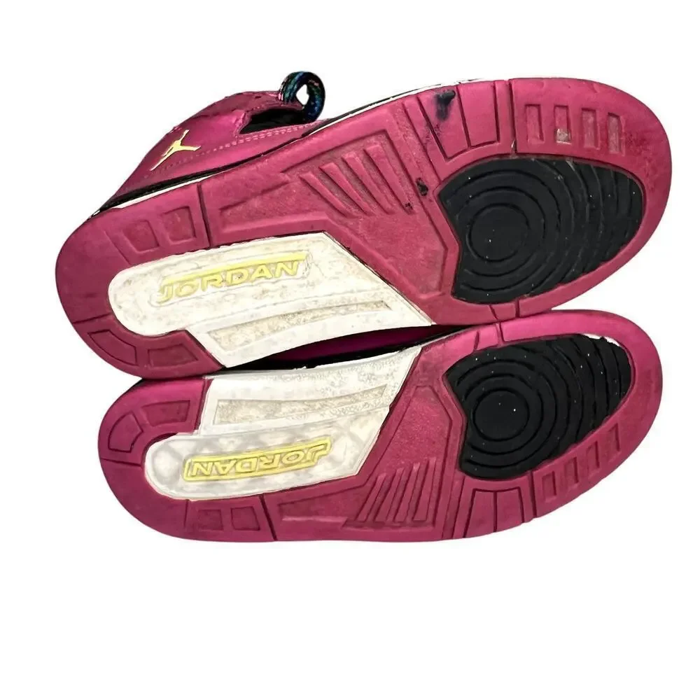 Jordan Flight SC-1 Leather Sneakers Girls Size 13C Hot Pink/Black - Picture 7 of 13